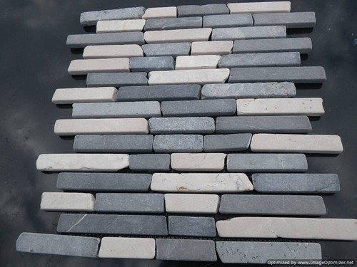 Brickbone marble mosaic tiles - marble,
