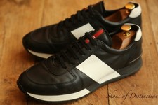 Prada Black Leather Shoes Trainers Sneakers Men's UK 8 US 9 EU 42