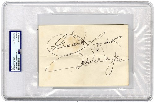 John wayne signed autograph - john,