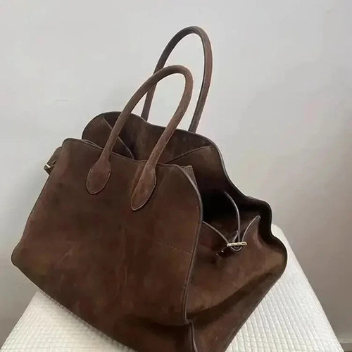 New brown suede hand - new,