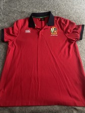 Canterbury British Irish Lions Polo Shirt XL Rugby Union Red Supporters Tour