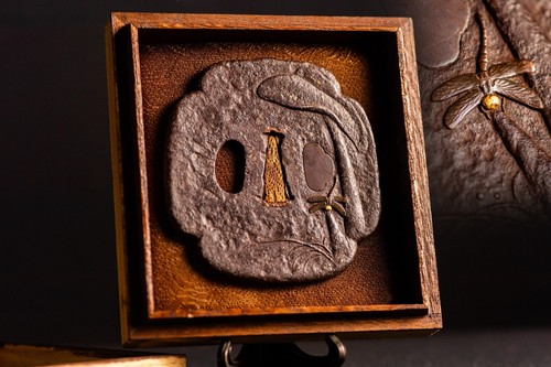 Antique tsuba kachimushi edo - tsuba,