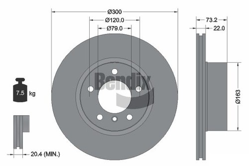 Pcs bendix braking bds1262hc - pcs,