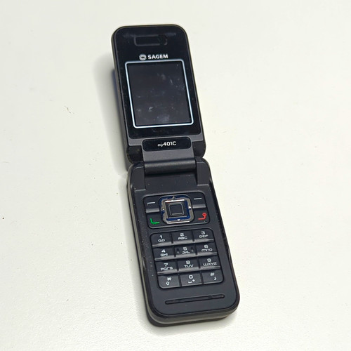 Sagem my401c black silver flip - sagem, black/silver
