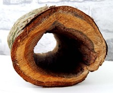 Wooden Log Hole Cave Hide Vivarium Wood Ornament Reptile Rodent Arachnid #A