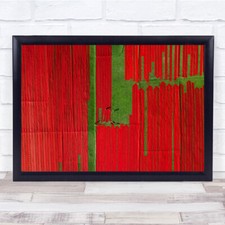 Dyed Red Cotton Dry Aerial Workers Fabric Fields Wall Art Print