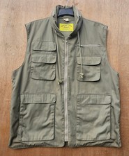 TOWN & COUNTRY MANNER size XL Khaki Green multi pocket gilet/waistcoat