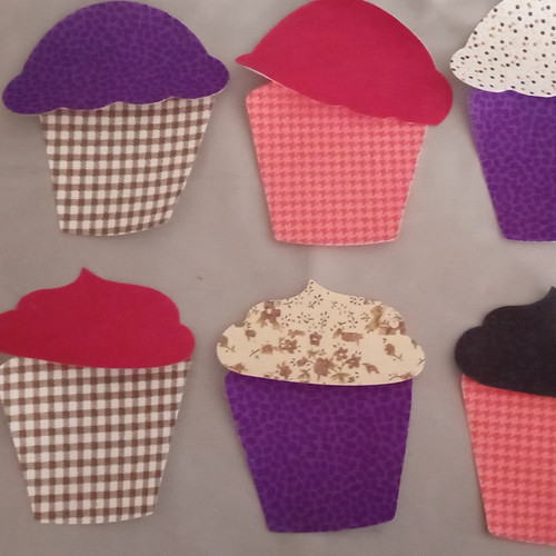 Cupcake applique material - -, 6