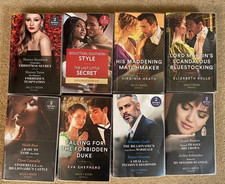 8 Mills Boon Standard Print paperbacks Ex Library MODERN HISTORICAL DESIRE 2in1