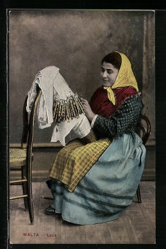 Malta lace maltese woman - lace,,