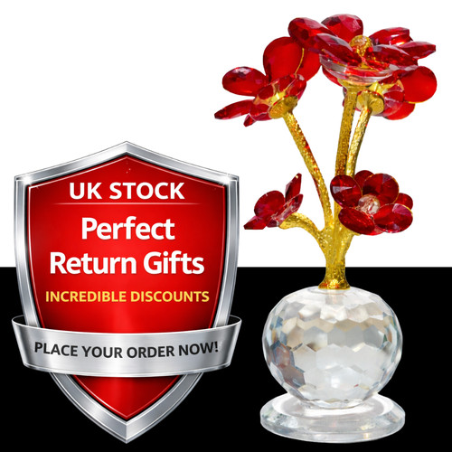 Red crystal flower tree - crystal,