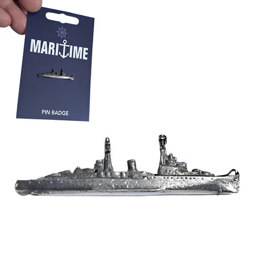 Battleship pin badge - battleship,