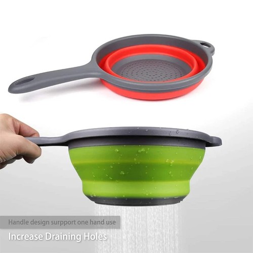 Silicone collapsible colander - silicone,
