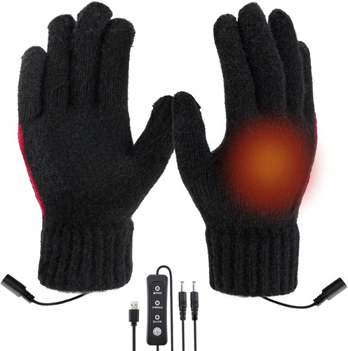 Winter electric heated gloves - winter,