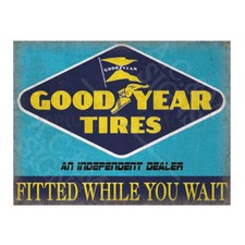Goodyear tires metal sign - tires,