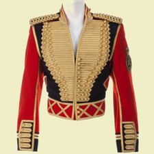 Mans hussar jacket,michael jackson Military officer Jacket with gold Braiding