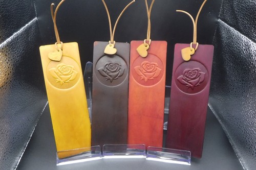 Leather book markers - book,