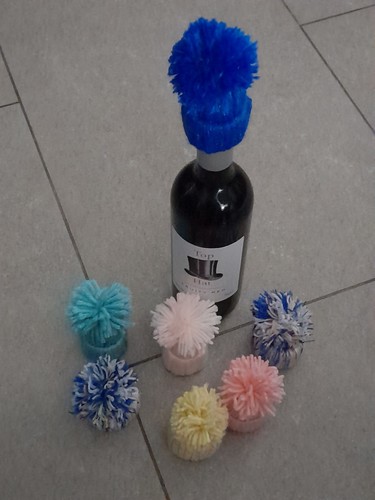 Pom hats bottle toper gift - hats,