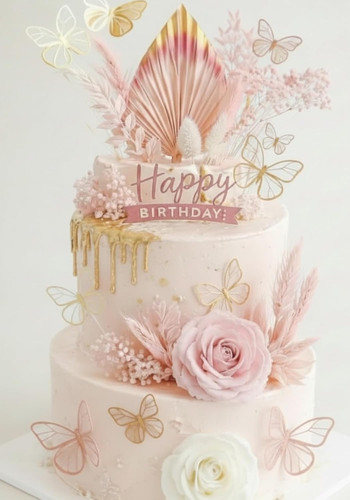 Cake topper set with dried - topper,