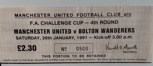 Ticket stub manchester united - ticket,