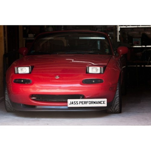Front number plate offset