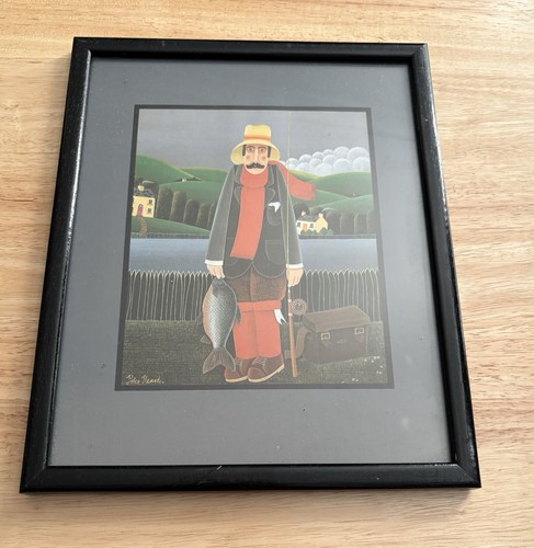 Fisherman fishing framed print - fisherman,