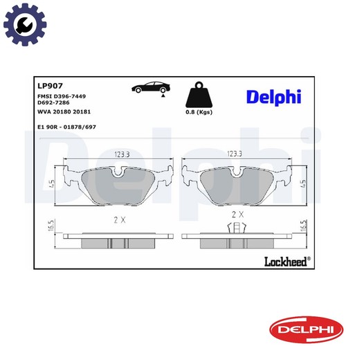 Brake pad set - pad,