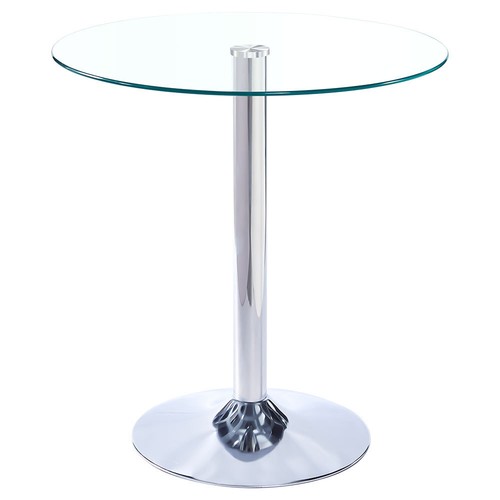 Round glass dining table - glass,