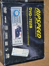 RIPSPEED DVD 722B DVD/CD/MP3 AM/FM Tuner 4x50W Power 3" LCD - Untested