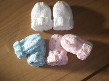 DK knitting pattern Baby Mittens quick and easy for premature, newborn & 0-3mths