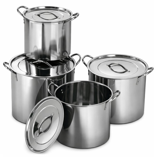 4pc stainless steel stock pot - stock,