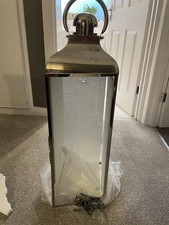85cm high Large Square Glass And Metal Lantern Candle Holder
