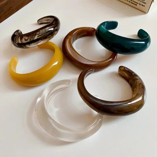 Vintage acrylic cuff bangles - vintage,