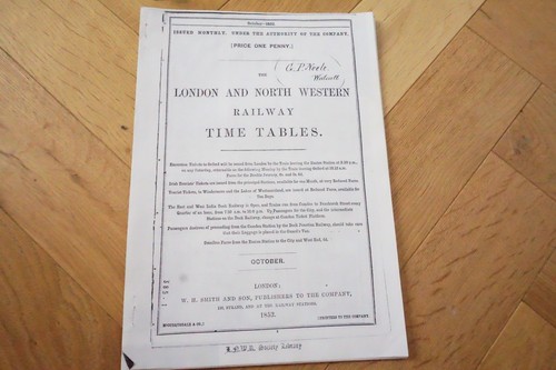 1852 reprint lnwr railway - 1852,