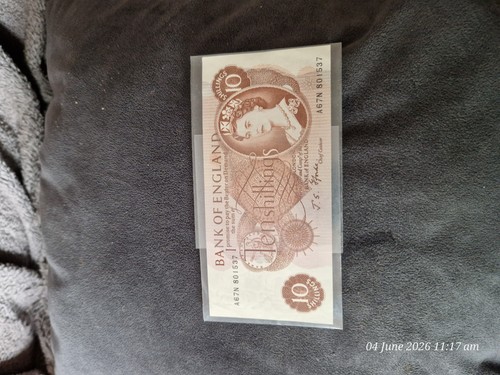 Bank england ten shilling - england,