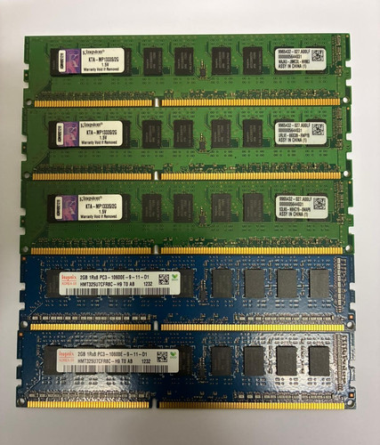 Lot 10gb 5x2gb pc3 10600e - 10gb, pc3-10600e