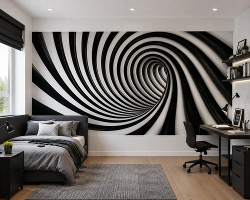 Decor wallpaper black tunnel - decor,