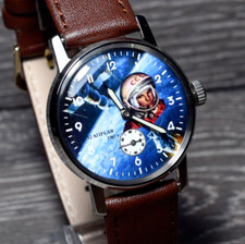 Soviet Pobeda Men's Wristwatch USSR Yuri Gagarin Vintage Mechanical Watch