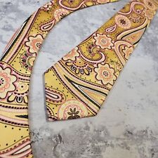 Duchamp London Silk Tie Luxury Colourful Floral Motif  Gold made In England A