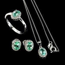 Silver Apatite Earring