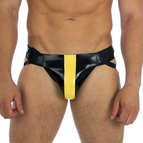 Men latex rubber jock strap - jock,
