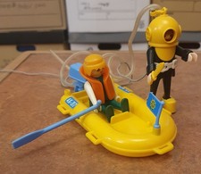 Vintage Playmobil Frogman and Dingy