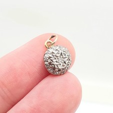 Antique 18ct Gold Diamond Pendant Star Cluster Necklace Solid 750 18k 18kt