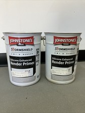 2 x 5 litre Tins Johnstones Stormshield Silicone Enhanced Render Primer