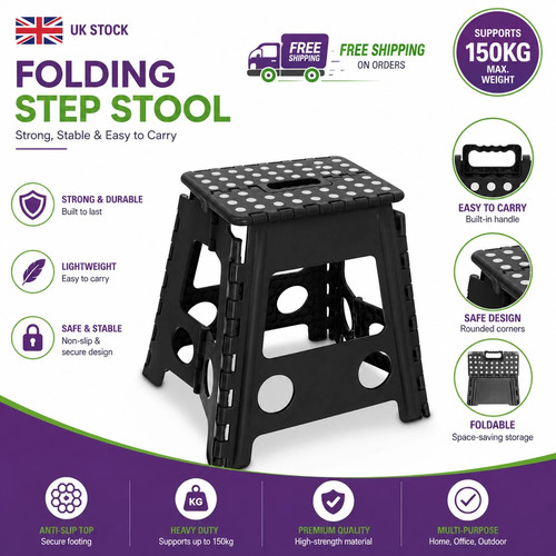 Large 150kg folding step stool - folding,