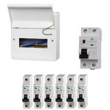 WCED 8 Way Metal Consumer Unit, 6 Usable, 63A 30mA RCD, 2x6A, 2x16A, 2x32A