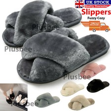 Womens Slippers Ladies Fluffy