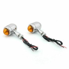 2xBullet Mini Heavy Duty Motorcycle Turn Signal Indicators Light Blinkers CHR T9