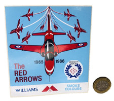 Sticker Aircraft The Red Arrows 1986 Plane Rare Vintage Flying ra