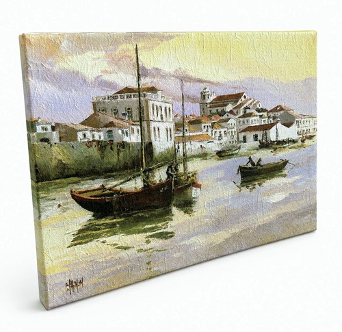 Signed oil painting lagos - of,